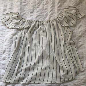 Off the shoulder stripped top